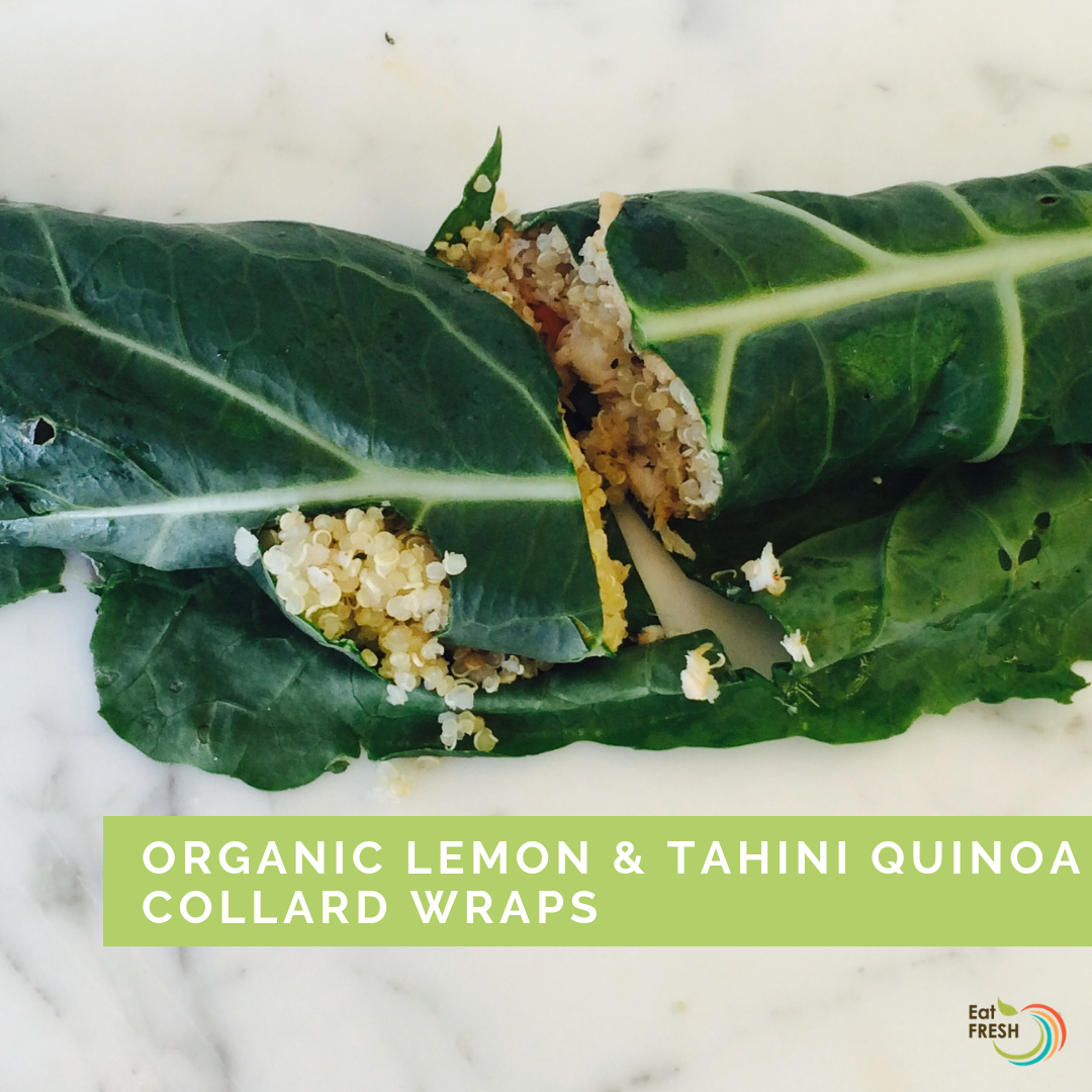 Organic Lemon & Tahini Quinoa Collard Wraps