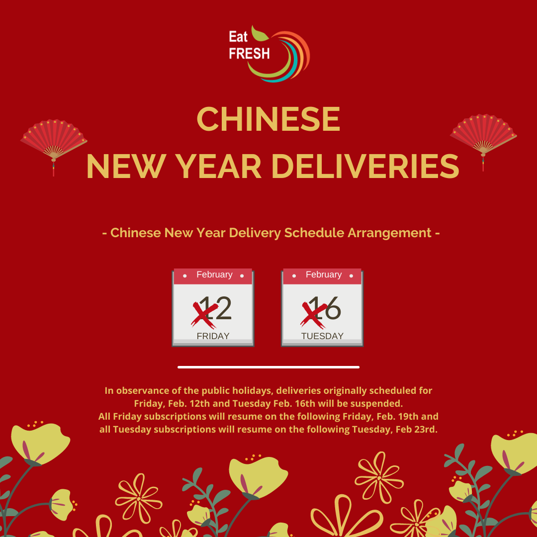Special Delivery Arrangement - Chinese New Year