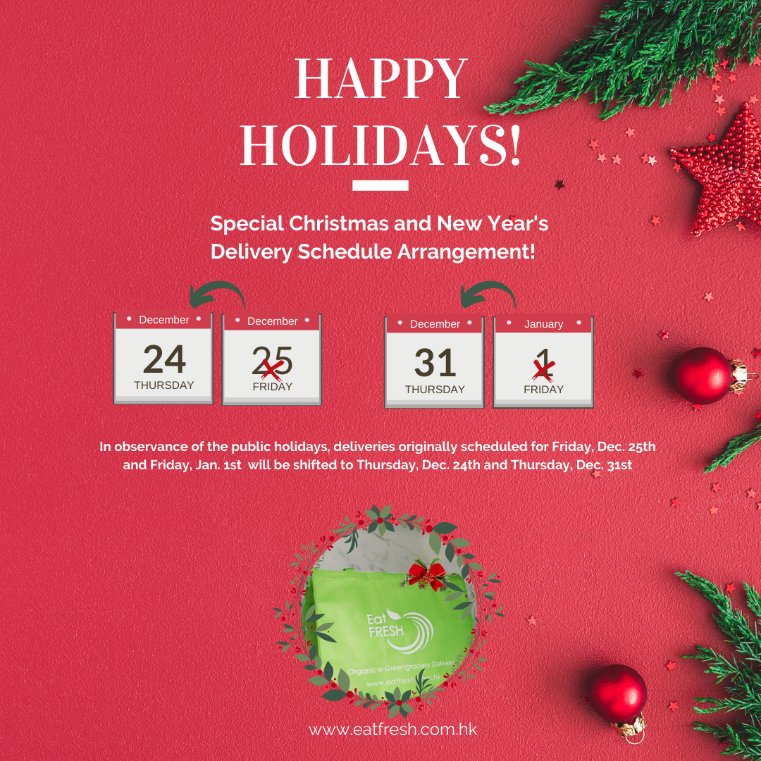 Special Delivery Arrangement - Christmas and New Year's Day