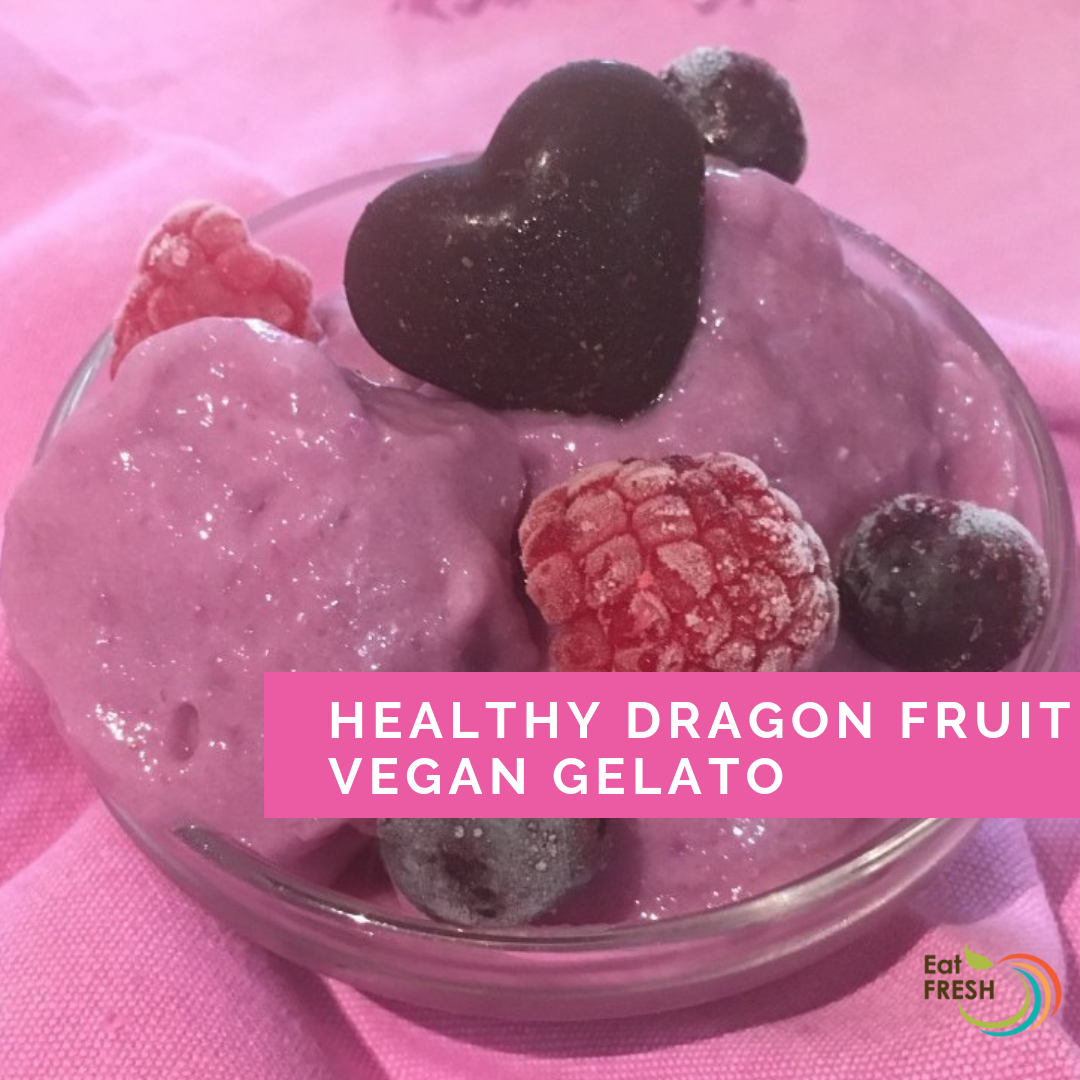 Healthy Dragon Fruit Vegan Gelato