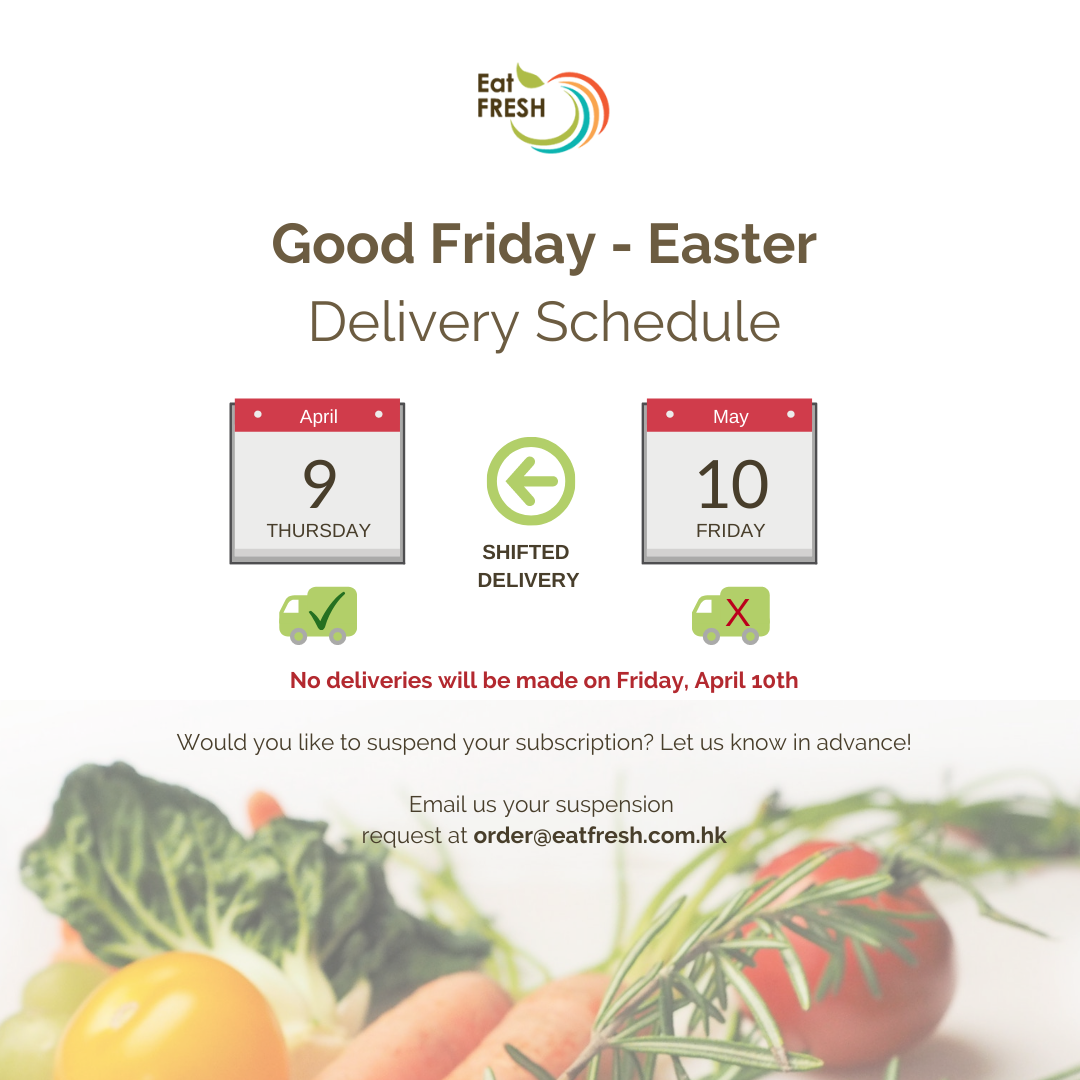 No Delivery on April 10th - Easter Holiday