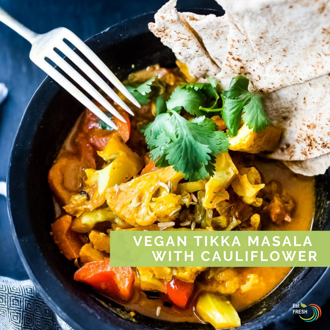 vegan tikka masala  with cauliflower