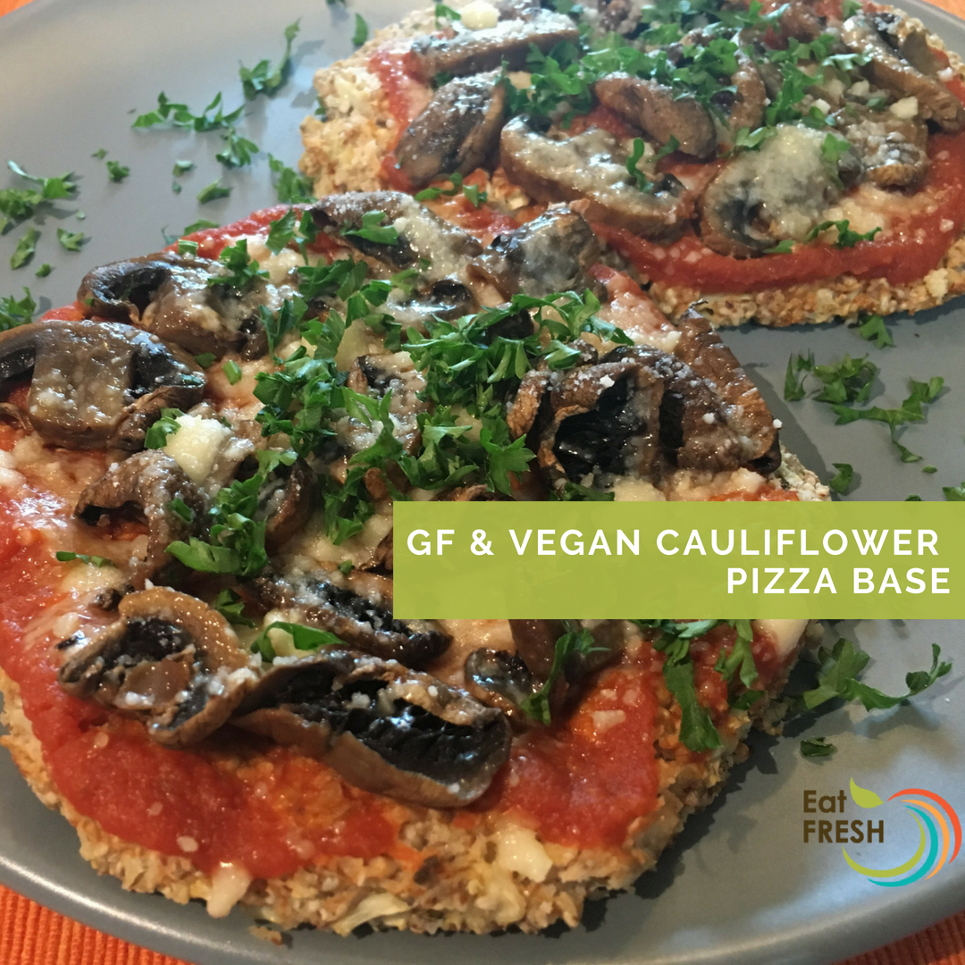 GF, Vegan Cauliflower Pizza Base/Crust