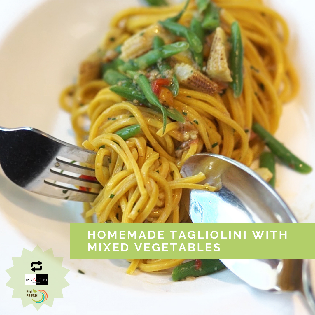 Homemade Tagliolini with Mixed Vegetables