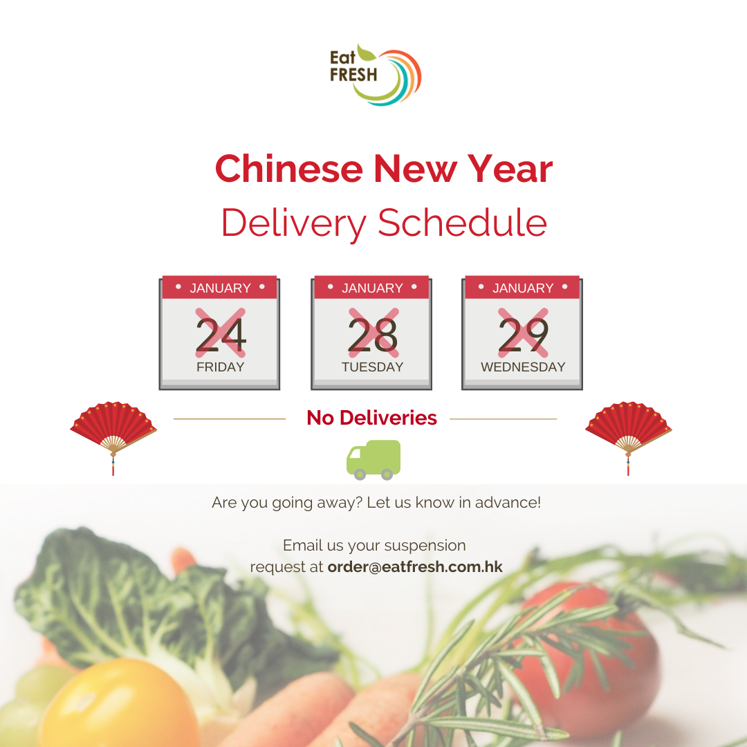 Chinese New Year Delivery Schedule