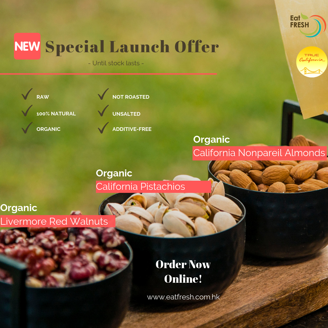 NEW IN - Organic Almonds, Walnuts and Pistachio