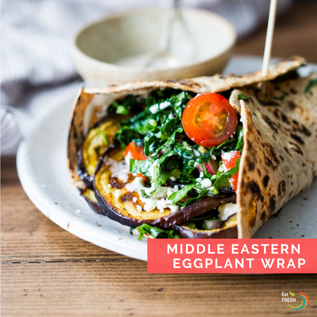 middle eastern eggplant wrap