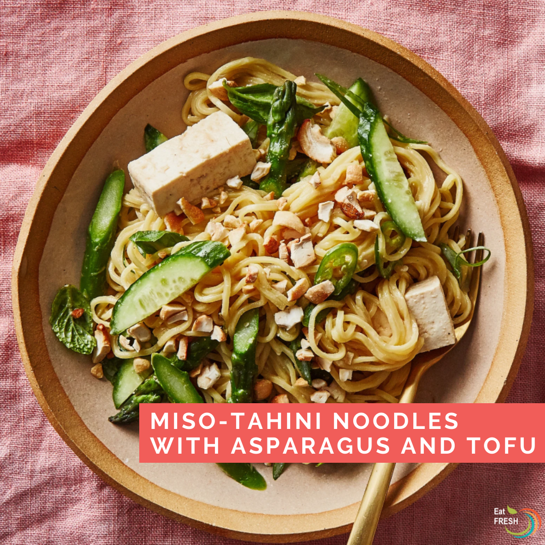 Miso-Tahini Noodles with Asparagus and Tofu