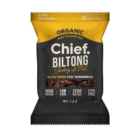 Chief Bilton - Smokey BBQ Organic Grass-Fed Beef Snack