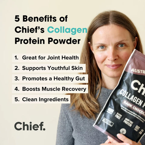 Chief. Grass-fed Collagen Protein Powder – Dark Chocolate