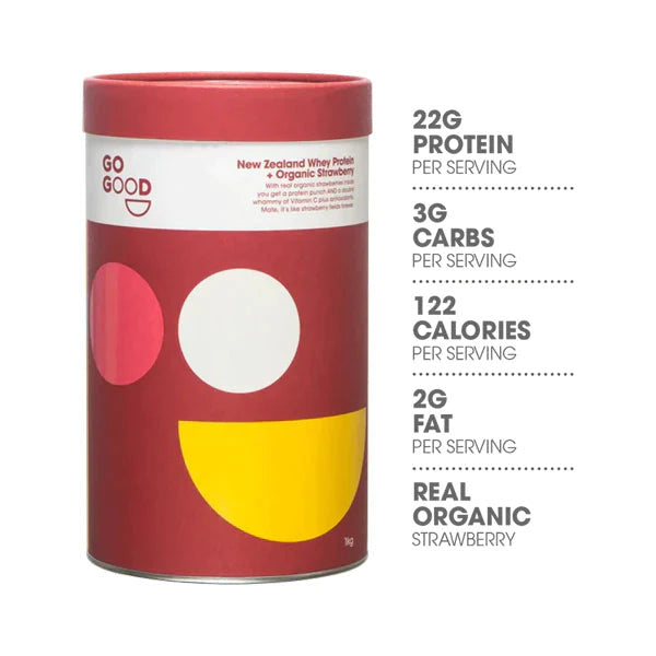 Go Good Whey Protein Isolate + Organic Strawberry