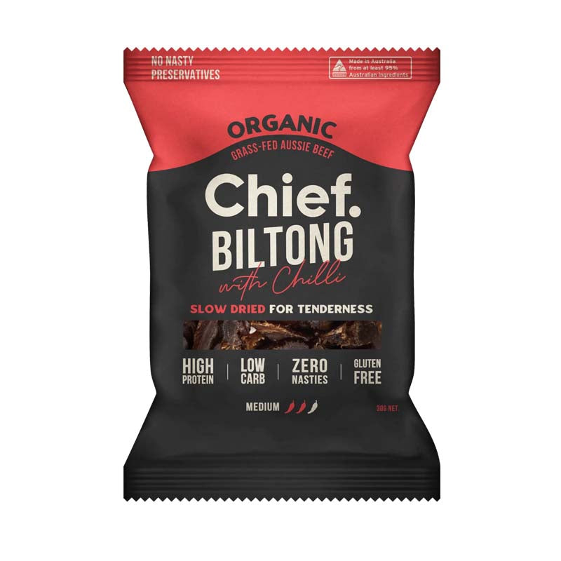 Chief Bilton - Chilli Organic Grass-Fed Beef Snack